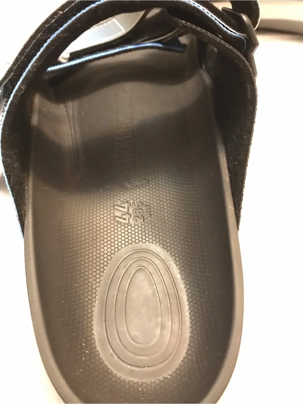 Birkenstock Light Blue and Black Dual-Strap Slides